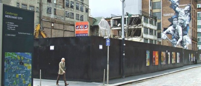 The Poster Associates new street poster site at Glasgow's Candleriggs.